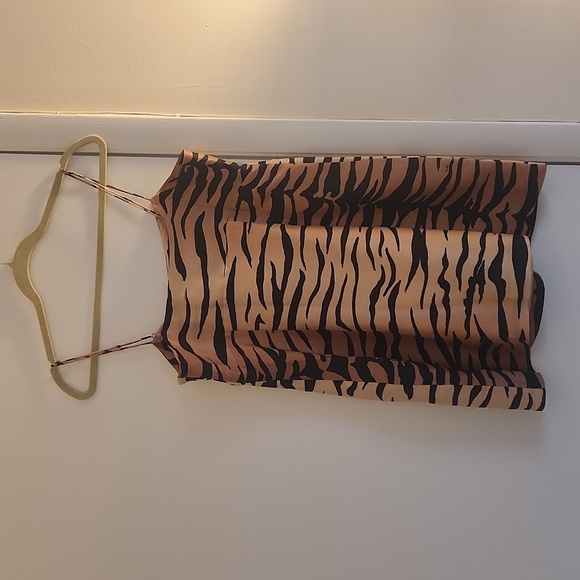 Realisation Par Tiger Print Mini Dress - Black and Tan - Picture 2 of 6